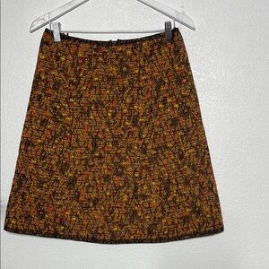 ‼️Made in France Rochas A-Line Mini Skirt in Brown and Orange